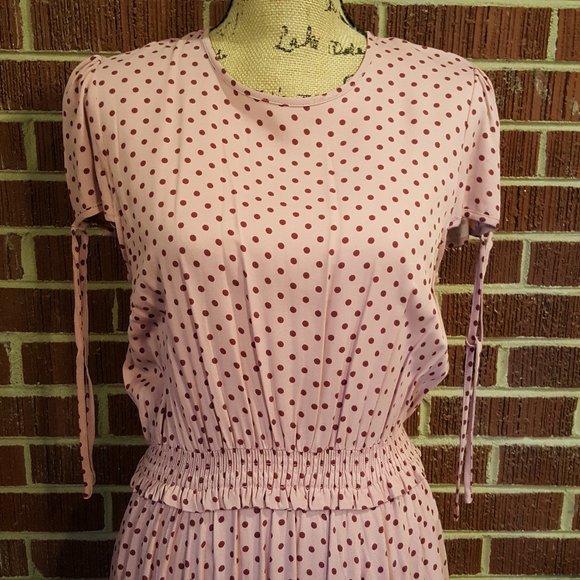 Gal Meets Glam Corinne Polka Dot Midi Dress 10 NWT - Picture 3 of 10